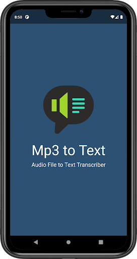 Android application Mp3 to Text screenshort