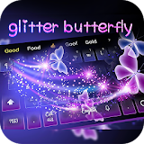 Dream Blue Purple glitter Butterfly Keyboard Theme icon