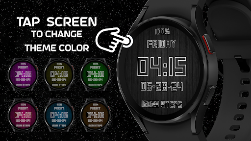 Black Wood Finish Watchface screenshot 2