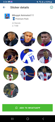 Kylian Mbappé Animated Sticker Screen 3