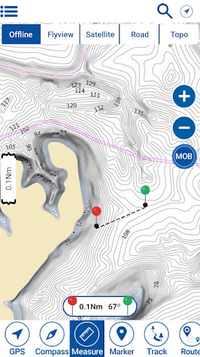 Android application Lake Cumberland Offline Charts screenshort