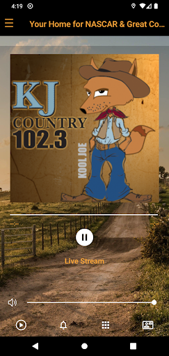 Android application KJ Country 102.3 screenshort