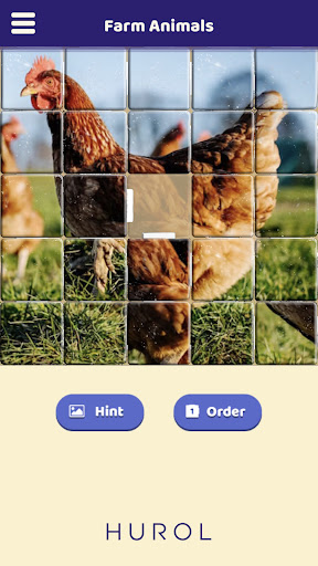 Farm Animals Sliding Puzzle Screen 3