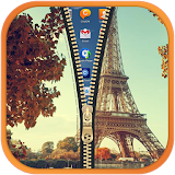 Paris zipper lock screen icon