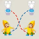 Twins Toilet Rush Puzzle Game 
