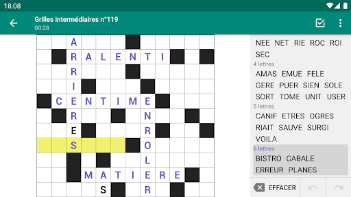 Mots Casés - Français Capture d'Écran de l'Application Android 6