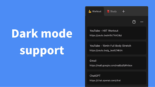 Screenshot of LinkList - Open links quickly