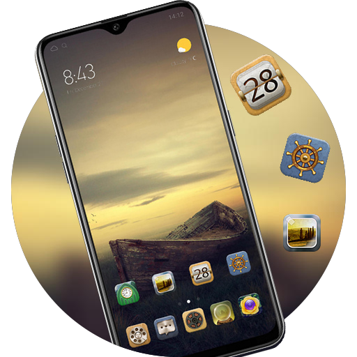 Abstract theme  broken dock at dusk wilderness