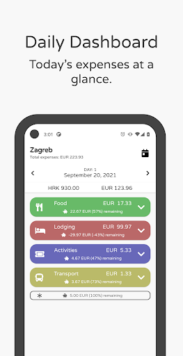 Android application Trexpense – Travel Expenses screenshort