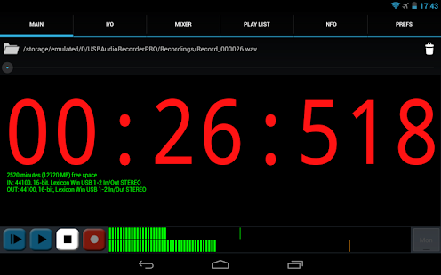 USB Audio Recorder PRO Ekran görüntüsü