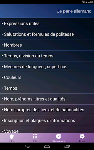 Je Parle Allemand Audio cours Screen 2