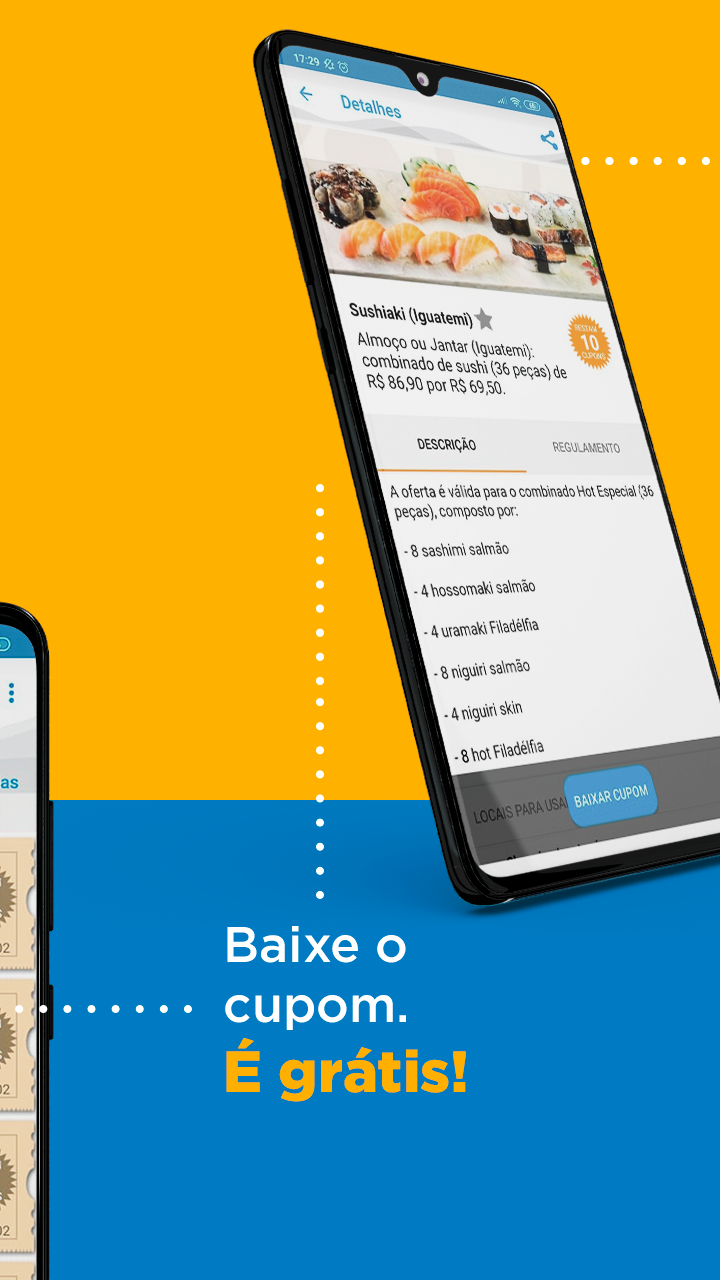 Android application Mobo - Cupom de desconto em restaurante e delivery screenshort