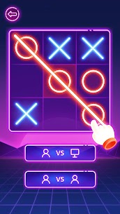 Tic Tac Toe 2 Player:Glow XOXO Apk Mod for Android [Unlimited Coins/Gems] 5