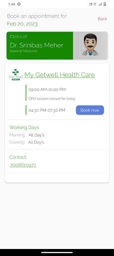 Android application Get Well Health Care screenshort