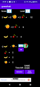 Linear equations fruit game