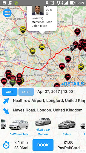 Android application AnBCars Passenger screenshort
