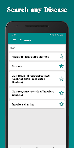 Medical Diseases Dictionary Screen 2