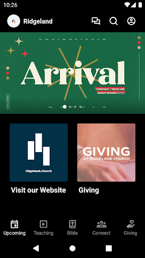 Android application Ridgeland Church screenshort