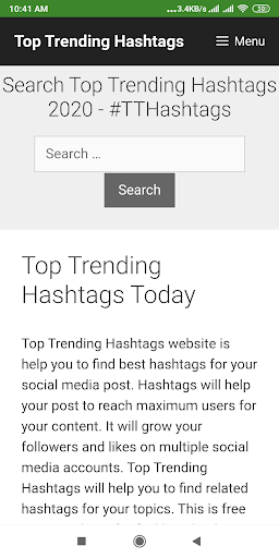 Trending Hashtags For Instagram Twitter 21 By Techno Global Google Play United States Searchman App Data Information