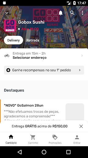 Android application Gobox Sushi screenshort