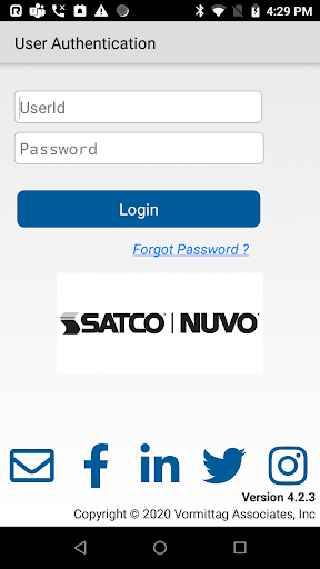 Android application Satco screenshort
