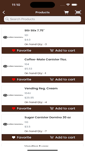 CoffeeBeanery Screenshot