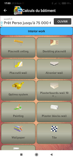 Building calculations Screen 2
