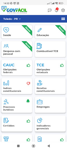 Govfácil App Screen 2