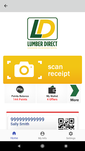 Lumber Direct Rewards Screen 2