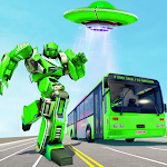 Cover Image of Download Flying Limo Robot Car Game  APK