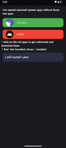 System App Remover Screen 2