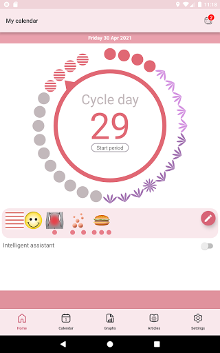 Screenshot of WomanLog Period Calendar