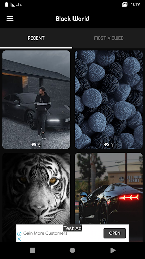 Android application Pure Black & Dark Wallpapers screenshort