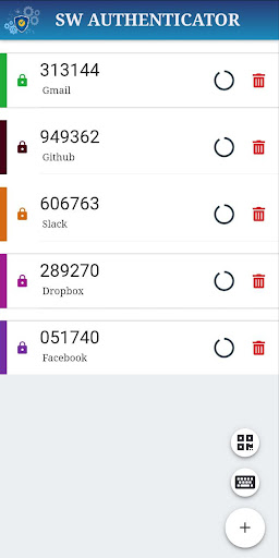 Android application Smithworks Authenticator screenshort
