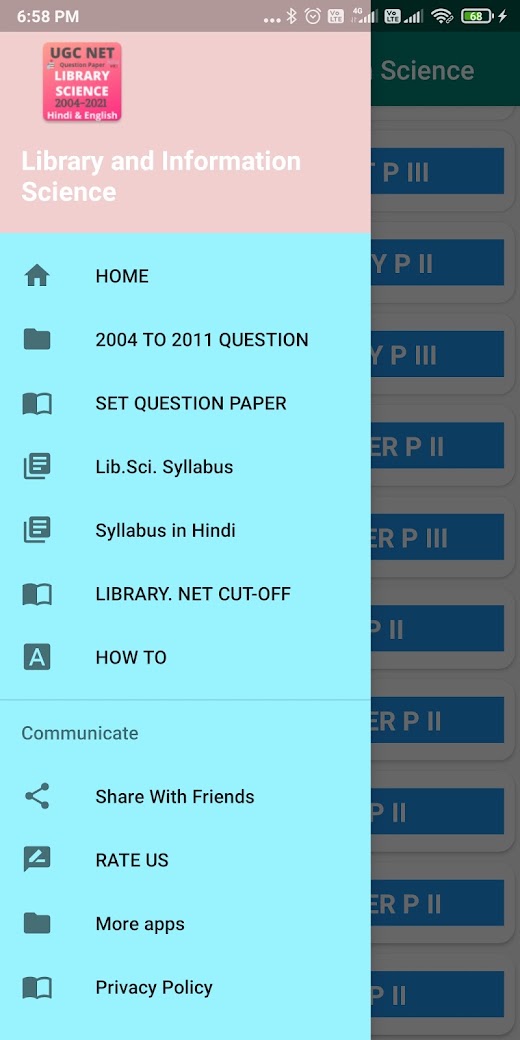 Android application Library and Information Scienc screenshot