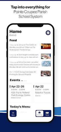 Android application Pointe Coupee Parish Schools screenshort