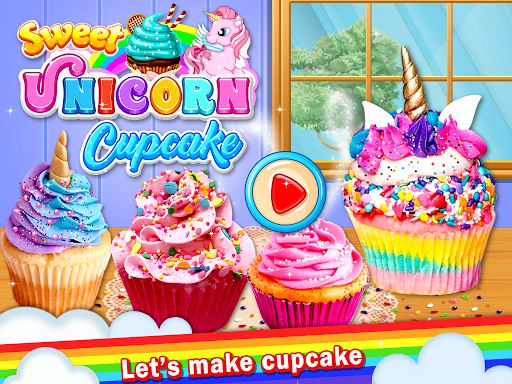 Android application Sweet Unicorn Cupcake Maker screenshort
