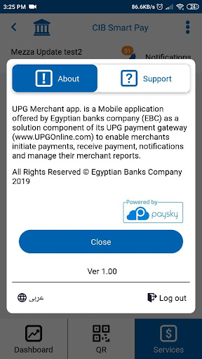 Android application CIB Smart Pay screenshort