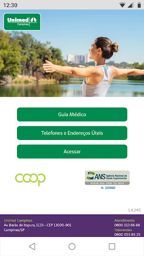 Android application Unimed Campinas screenshort