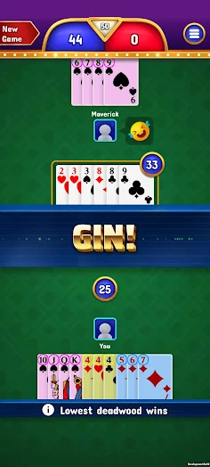 Gin Rummy - Classic Card Game - Screenshot 2