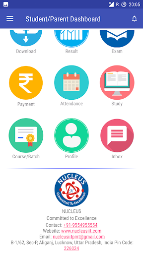 Android application Nucleus Lucknow screenshort
