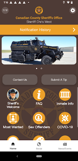 Android application County of Canadian screenshort