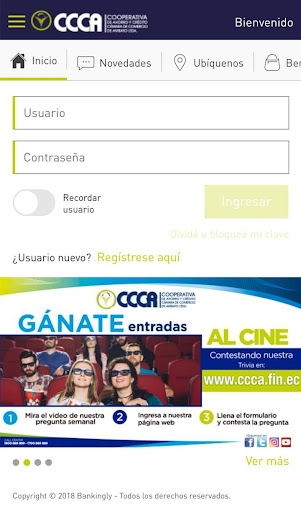 Android application CCCA VIRTUAL screenshort