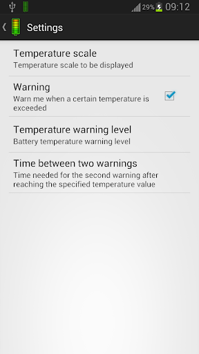 Battery Temperature Screen 3