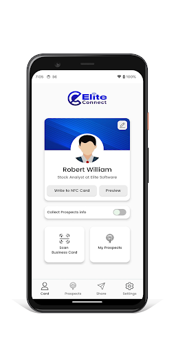 Android application Elite Connect Biz screenshort