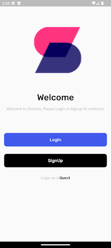 Storeza food delivery app Screen 2