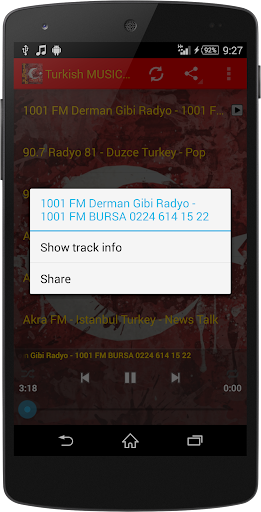 Turkish MUSIC Radio WorldWide Screen 3