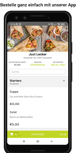 Android application Just Lecker screenshort