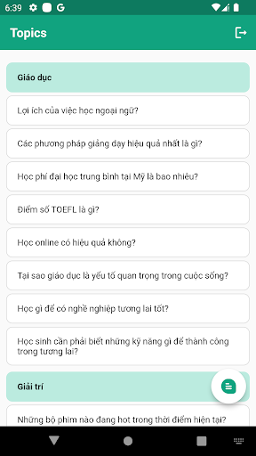 Android application AI Assistant - GPT screenshort