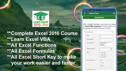 Captura 4 Learn Excel 2016 (Pro) android
